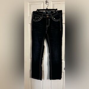 Hydraulic Blue Jeans Size 14w Dark Wash Bailey Straight Leg